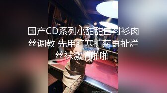 国产CD系列小甜甜白衬衫肉丝调教 先用肛塞扩菊再扯烂丝袜激情啪啪 