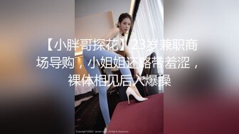 【小胖哥探花】23岁兼职商场导购，小姐姐还略带羞涩，裸体相见后入爆操