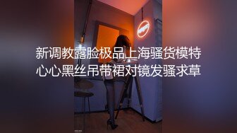 新调教露脸极品上海骚货模特心心黑丝吊带裙对镜发骚求草