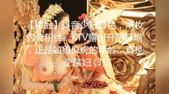 【精品】抖音少妇暮色，浓妆约会粉丝，KTV露出开房打炮，正是如狼似虎的年龄，真是个荡妇 (3)